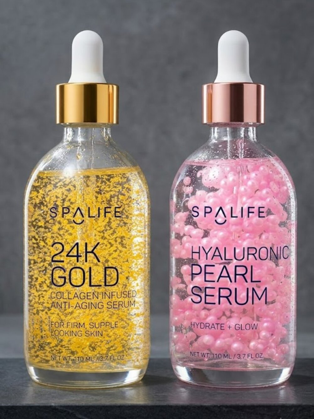 Spa Life 24k Gold Collagen Infused Anti-Aging & Hyaluronic Pearl Serum K-Beauty